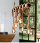 Free shipping Vintage Hemp rope Pendant Lamp Retro Countryside wicker Pendant Lights With 6Lights For Dinning Room,Living Room