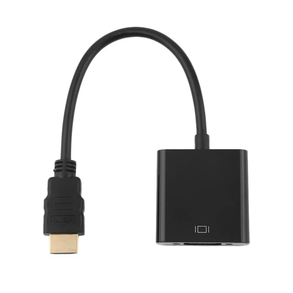 Портативный HDMI к VGA видео конвертер адаптер Full HD 1080P VGA HDMI мужчин и женщин кабель шнур для HDTV ПК ноутбук DVD