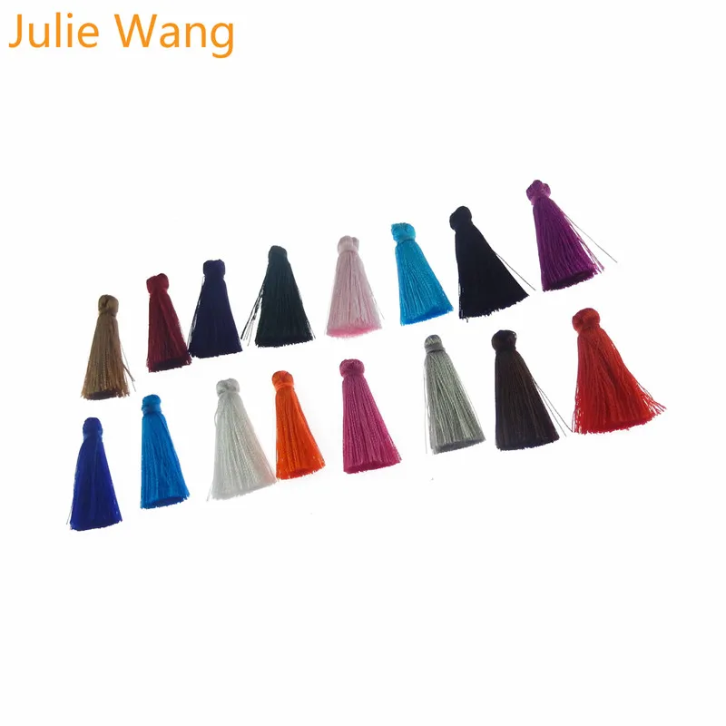 Julie Wang 10PCS Multi-color Simple Cotton Tassel For Earring Pendant Charms Keychain Cellphone Straps Purses Jewelry Accessory Julie Wang 10PCS Multi-color Simple Cotton Tassel For Earring Pendant Charms Keychain Cellphone Straps Purses Jewelry Accessory