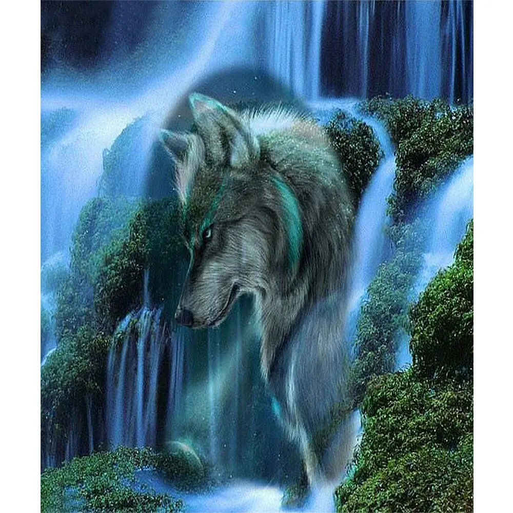 Diamond painting Wolves cross stitch kits for embroidery with diamond