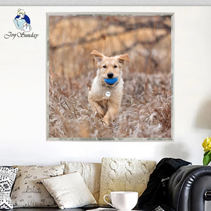 

JOY SUNDAY Needlework,5D 3D DIY Diamond painting Cross stitch,Sets For Embroidery kits,dog threads Counted Cross-Stitching 7