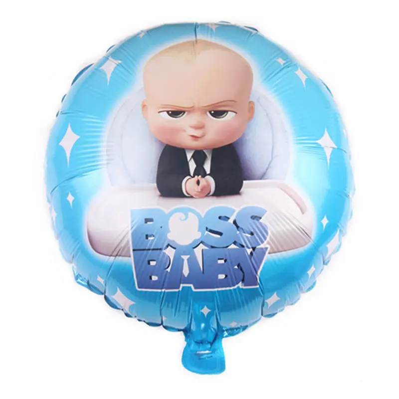 XXPWJ Новинка 18-дюймовые круглый boss для мальчиков алюминий воздушный шарик на день рождения ребенка вечерние праздничные украшения игрушка термосклеиваемый пакет из DD-057