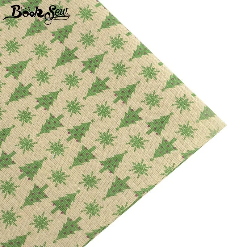 Booksew Рождественские елки дизайн хлопок льняная ткань метров Telas холст ткань Tissu DIY скатерть сумка занавеска Подушка Cabas