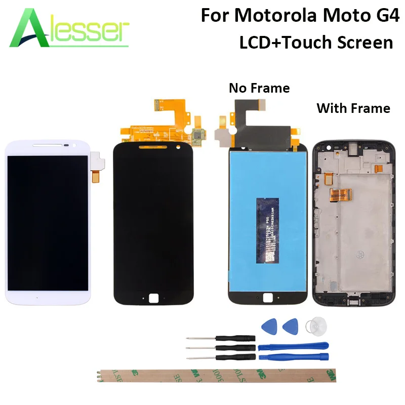

Alesser For Motorola Moto G4 XT1622 XT1625 LCD Display And Touch Screen Digitizer Assembly Replacement +Tools +Adhesive