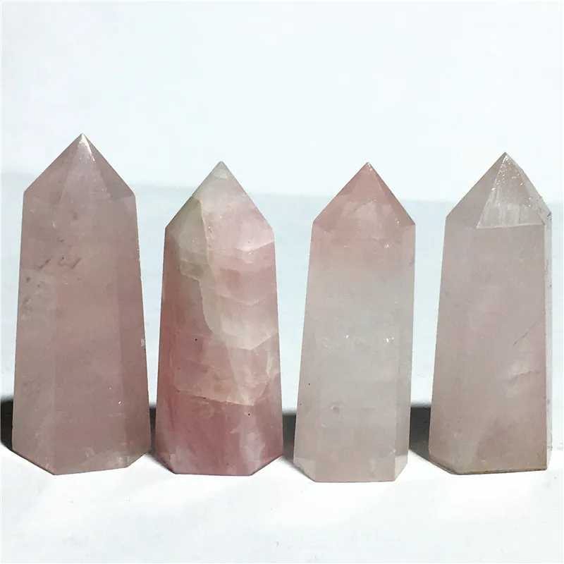 

natural rose quartz crystal wand point (4cm)