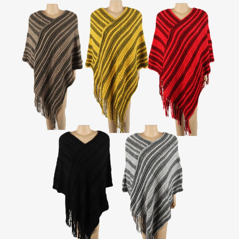 2017 Winter Women Ponchos And Capes Batwing Shawl Knitted Casual Thick Loose Top Sleeveless Sweater Tassel Pullover 2017 Winter Women Ponchos And Capes Batwing Shawl Knitted Casual Thick Loose Top Sleeveless Sweater Tassel Pullover