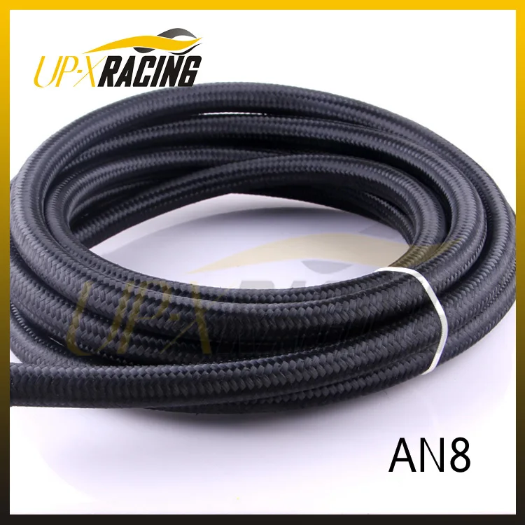 

AN8 auto nylon braided fuel hose car oil cooler hose fitting Gasoline hose fuel line