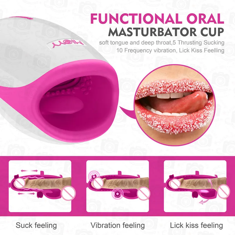 5 Speeds Thrusting Oral Sex Sucking Male Masturbator 10 Kinds Vibration Smart Heating Telescopic Sex Machine Sex Toys for Men