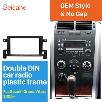 

Seicane Double Din Car Radio Fascia DVD Player Panel Dash Kit for 2005-2008 2010-2014 Suzuki Grand Vitara Audio Frame Trim Bezel