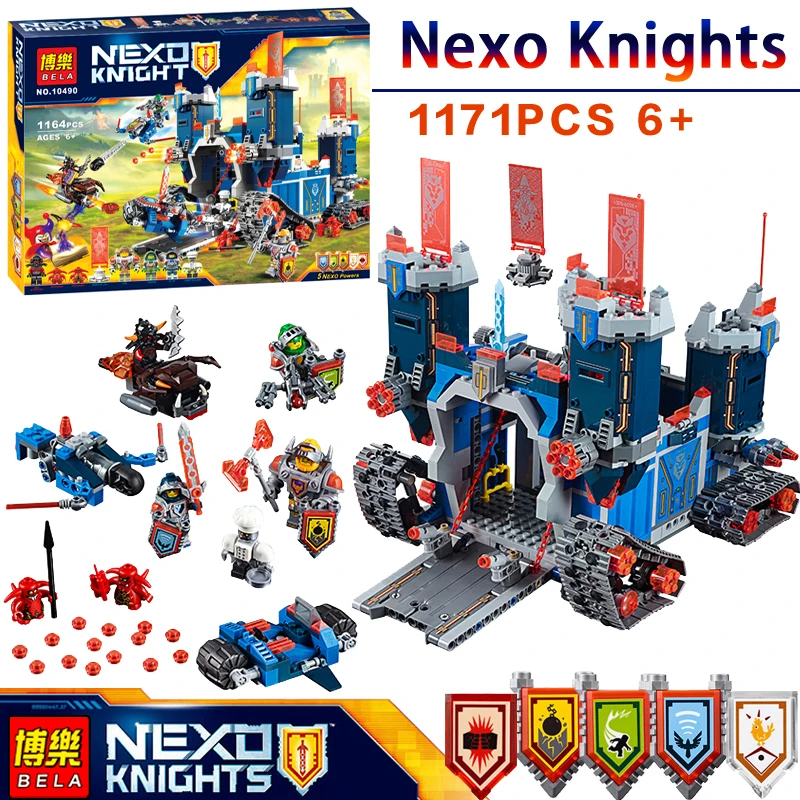 BELA Nexus Knights Fortrex Castle Model Building Block Toy Fox Axl Minifigures font b LEGOed b