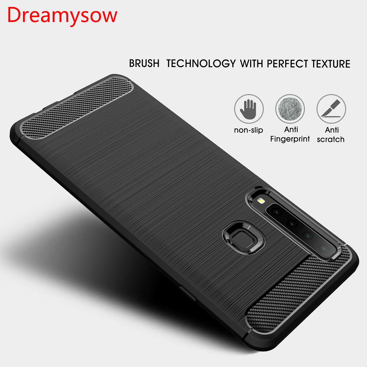 

Shockproof Phone Case For Samsung Galaxy A10E A20E A70 A60 A50 A30 J4 J6 A6 A8 plus 2018 Carbon Fiber TPU Drawing Phone Case