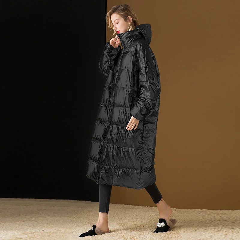 gold Porter Lc376 Vers Longues De Capuchon Le Veste Taille Nouveaux La Grande Côté Hiver Femmes Chaud Deux Bas Épaissir À Silver black En Solides Vrac 2018 Manteau Mode cSpqavwOw