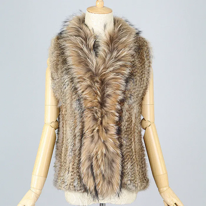 free shipping new styal women rabbit fur vest with...