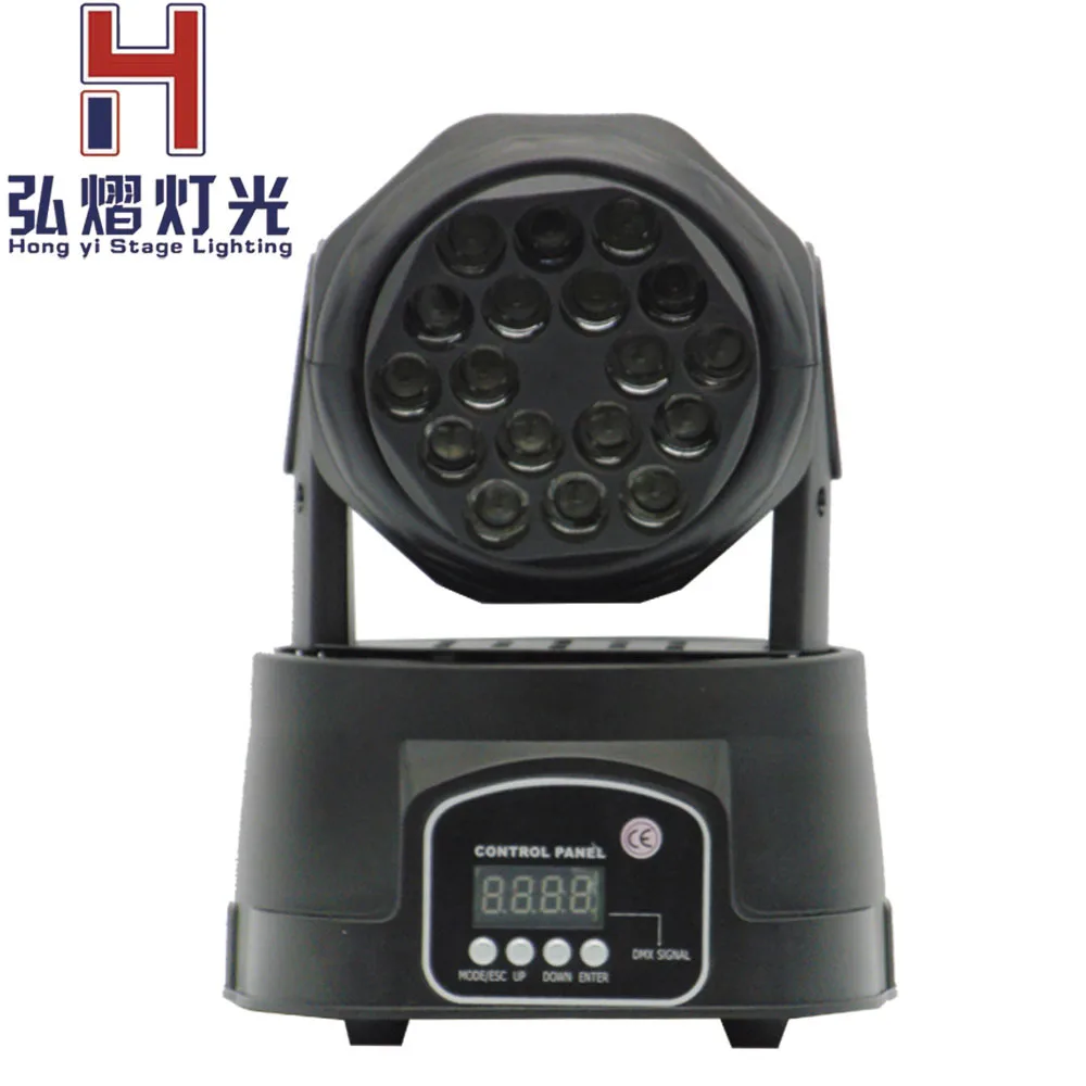 

(1 pieces/lot) beam led 18x3w LED moving head spot mini dmx wash or beam 18x3w rgb beam stage light led effect