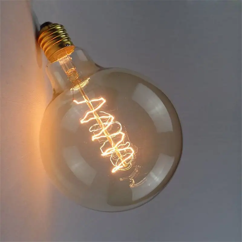 CLAITE G125 40 W 220 V E27 Обёрточная бумага провод можно использовать энергосберегающую лампу или светодиодную лампочку) Ретро Эдисон лампы Супер яркий костюм для дома декоративные огни