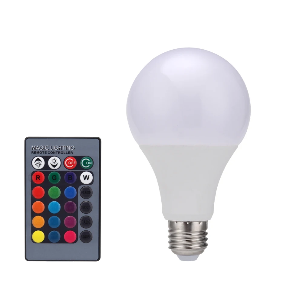 Новинка хит продаж 3/5/10 Вт RGB 7 цветов светодиодный светильник E27 алюминиевый с