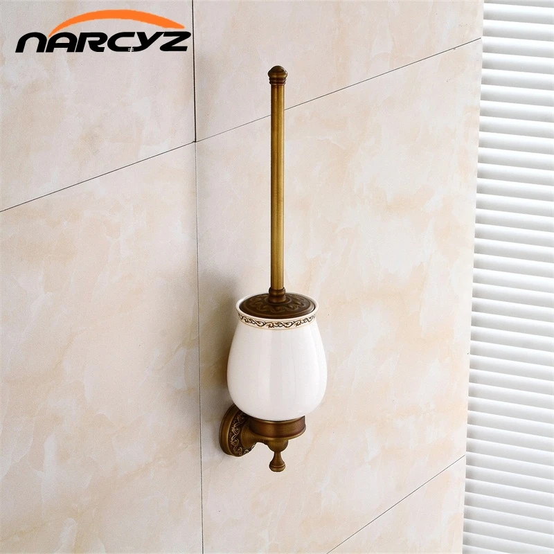 Toilet Brush Holders Antique/Black/ORB Brass Toilet Bowl Brush Clean