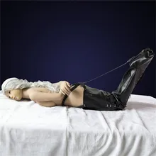 Soft Leather Mermaid Bondage Restraint Bag Belt Leg Binders Restraint Products for Couples SM Sex Dress for Women BDSM