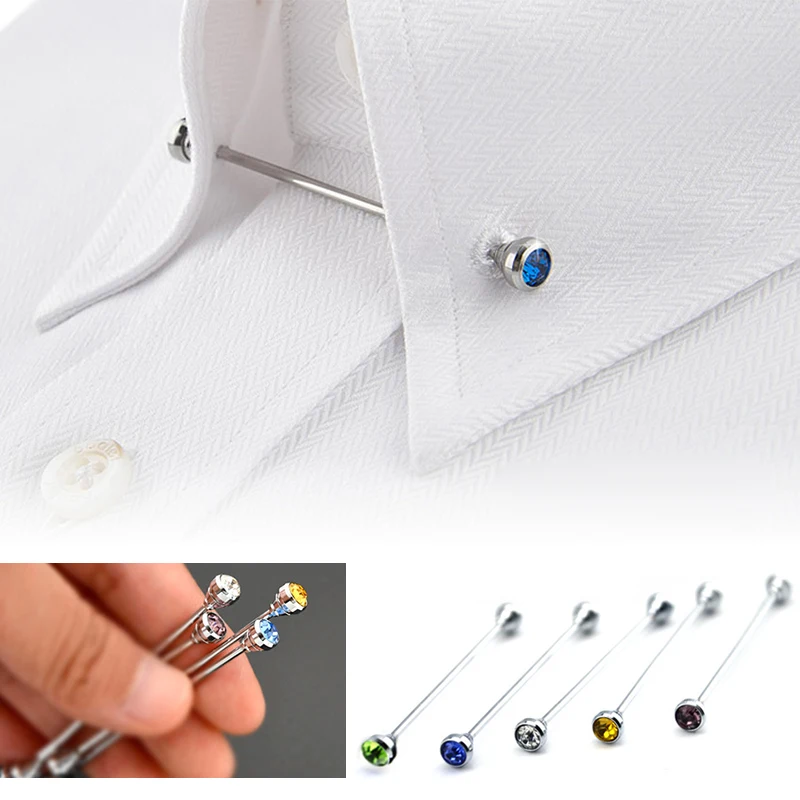

2019 Limited Broche Mens Shirt French Collar Pin Brooch Bar Clasp Clip Barbell Lapel Stick For Men Fashion Jewelry Accessories