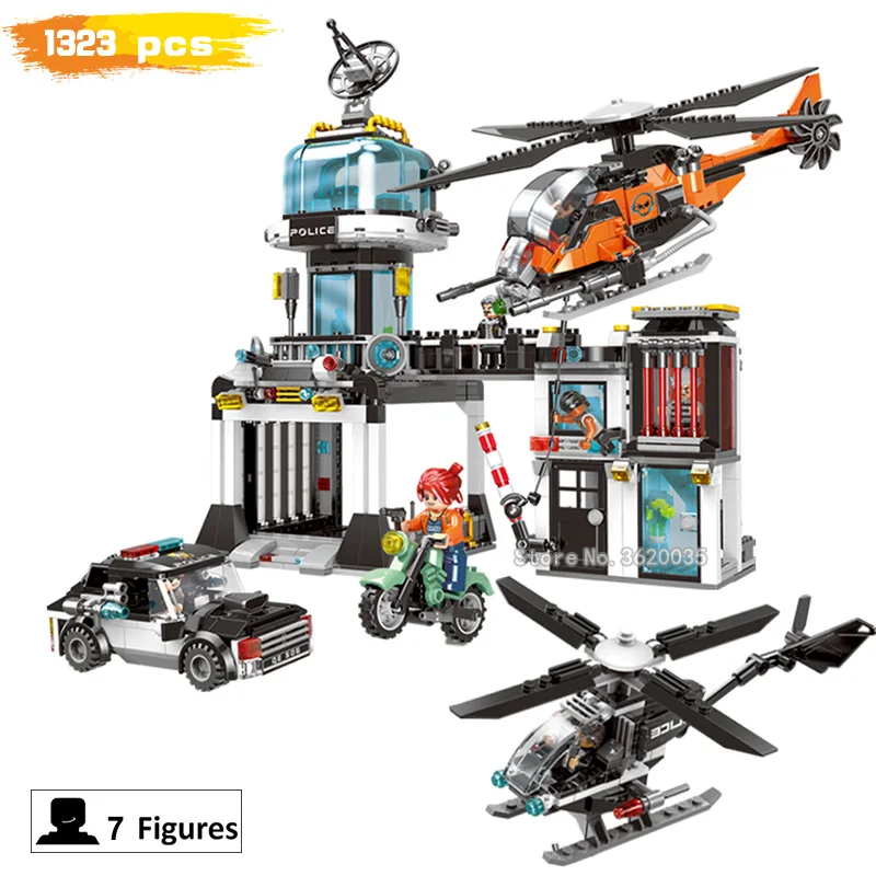 

Command headquarters Assign aircraft cruiser capture Bad guy figures Compatible legoinglys military city Building Blocks gift
