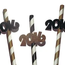 Изготовленные на заказ соломки для дней рождения нового года ЕВА в полоску, соломинки на день рождения, детский душ свадьбы, свадебные украшения. Вечерние Бумага соломинки