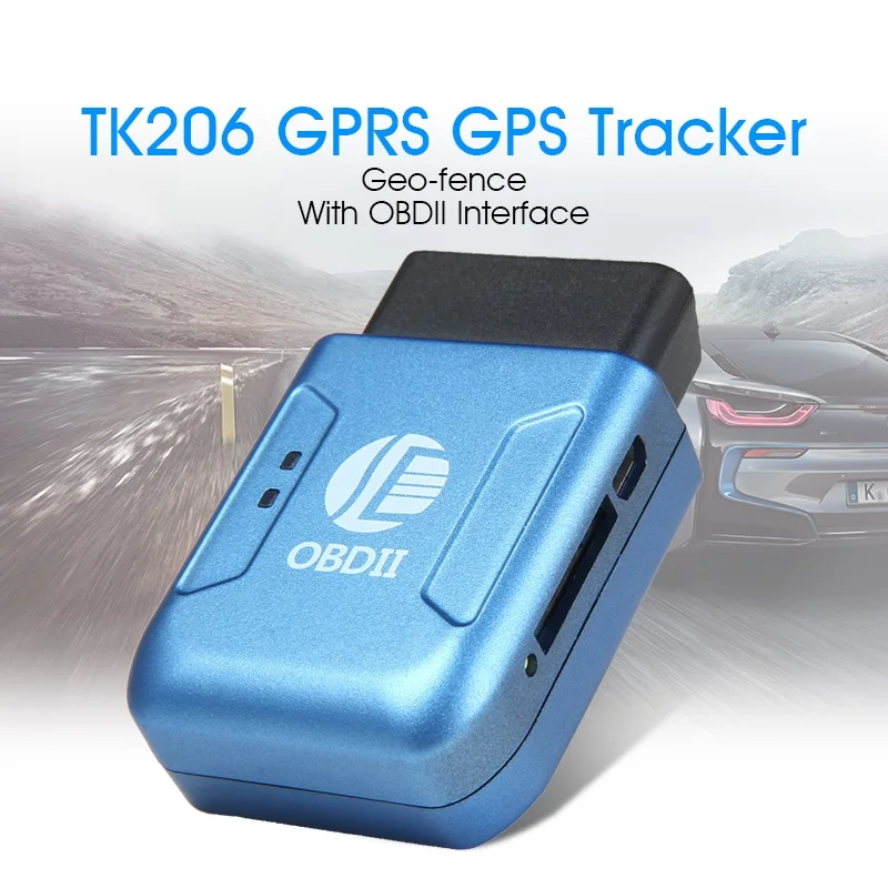 Deaoke TK206(синяя версия) 50 шт. OBD gps трекер Автомобильный gps Трекер obd 2 OBD II gps трекер