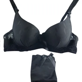 

Seamless Solid Color Women Underwear Push Up Set Padded Bra + Briefs Size 32-36