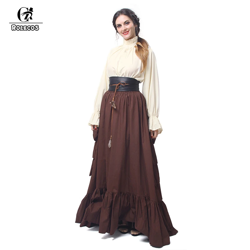 ROLECOS Retro Costume Women Medieval Renaissance Blouse and