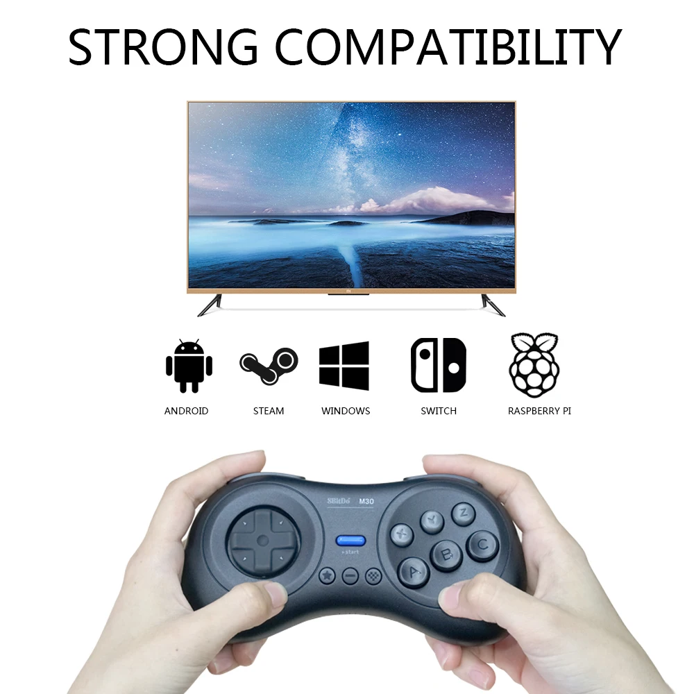 US $27.55 20% OFF|8Bitdo M30 for Bluetooth Gamepad Wireless Controller for  Sega Genesis Mega Drive Style for Nintend Switch/PC/MacOS/for Android-in ... - 