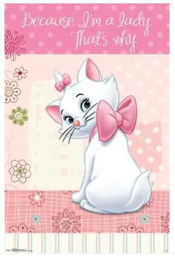 

ARISTOCATS - MARIE LADY SILK POSTER Decorative Wall paint 24x36inch