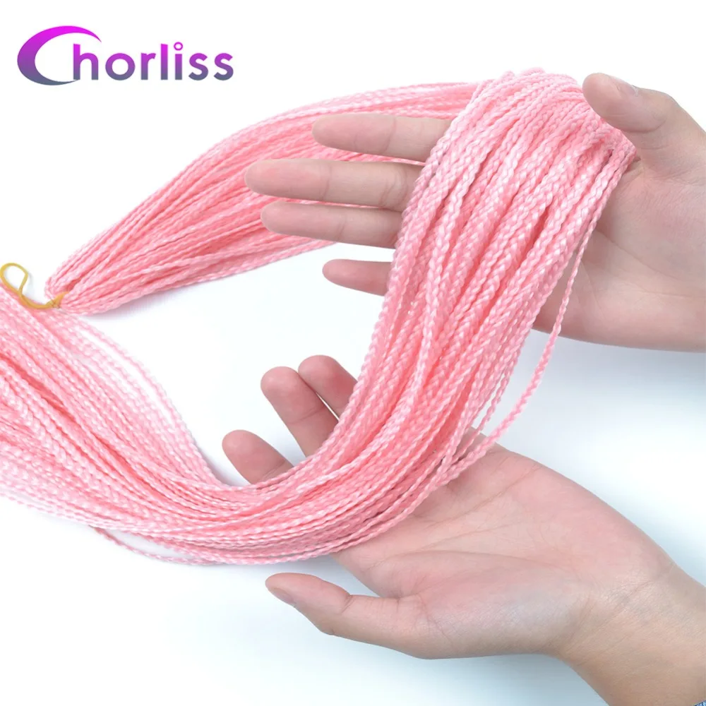 Chorliss Crochet Box Braids Zizi Braids Crochet Hair Bundles Synthetic Hair Extensions Braiding Blonde Balck Grey Red Brown