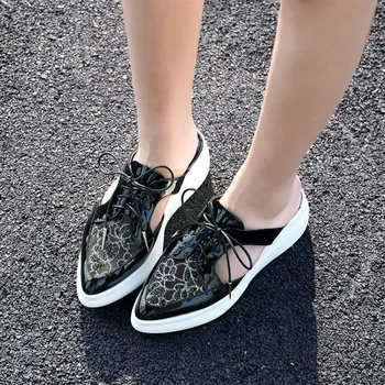 

MLJUESE 2019 women slippers Soft Cow leather lace up summer pointed toe gold color beaches wedges sandals party dress size 40