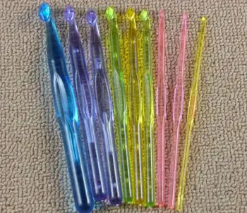 

Wholsale 9pc/bag 30bag/lot Knitting Needlework Kits Plastic Crochet for sweater Multicolor hook DIY hand tool Needle NEEDLE-7346