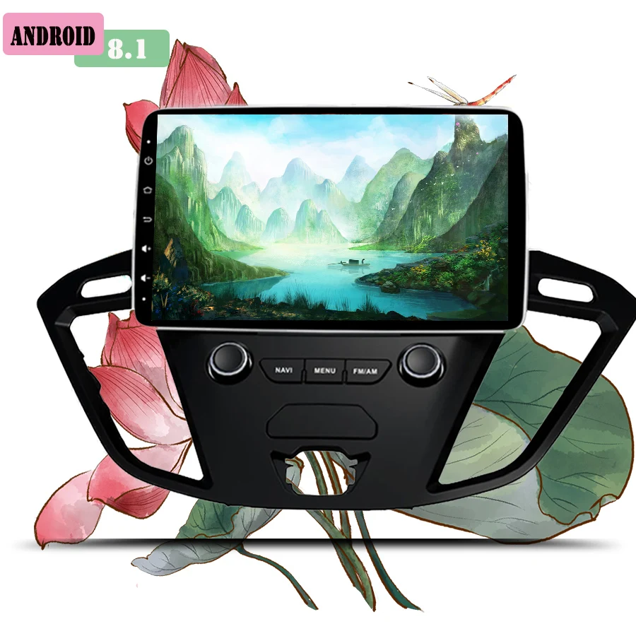 Top 2 Din 9 Inch Car DVD Player For Ford Tourneo/Transit 150/250/350/350 2013-2018 With 3/4G Radio GPS Navigation 1024*600 Head unit 3