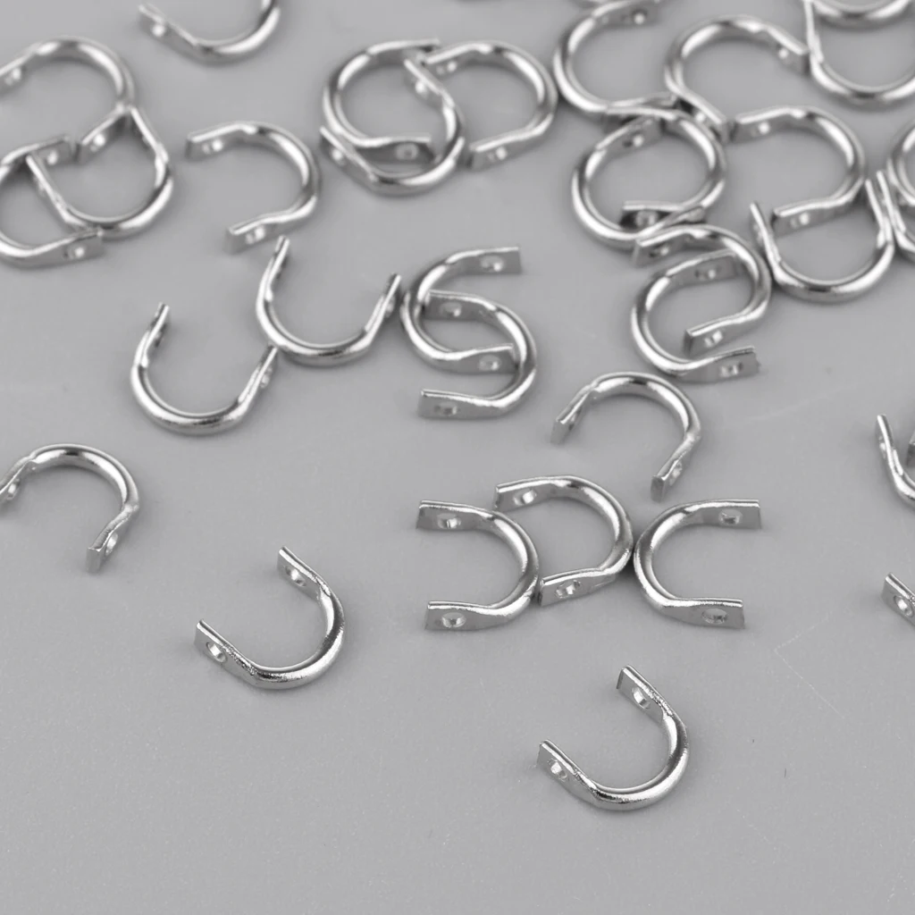 50pc Easy-Spin Clevises Clevis Stainless Steel DIY Spinnerbaits Fishing Lure Accessories Tackle Craft S/M/L