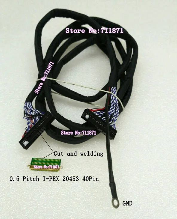 

150 см 0,5 Шаг I-PEX 40P 1CH 6Bit 8Bit 2ch 6bit 8bit LVDS экран кабель DIY Kit 40P экран линия адаптер разъем кабель для экрана