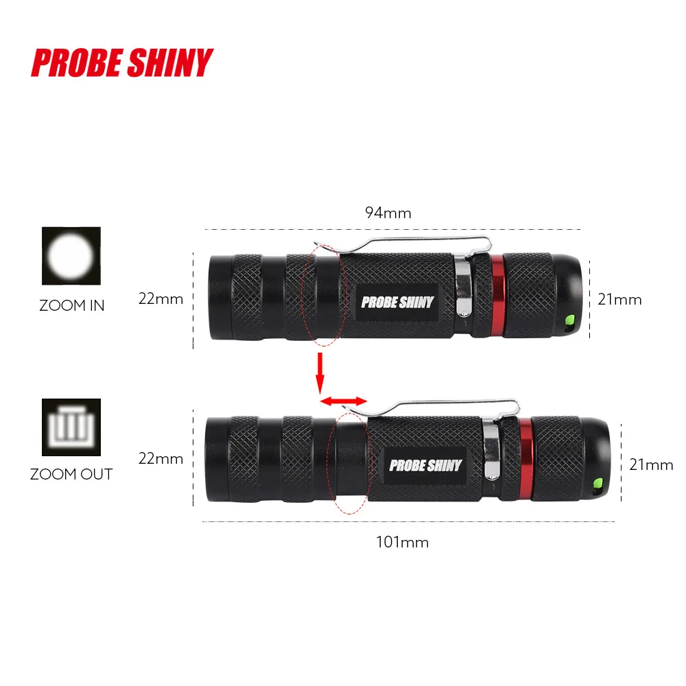 

G700 Zoomable XML Q5 LED Tactical Flashlight+14500 Battery+Charger+Case flash IP65 Waterproof keychain AA batteries Charger