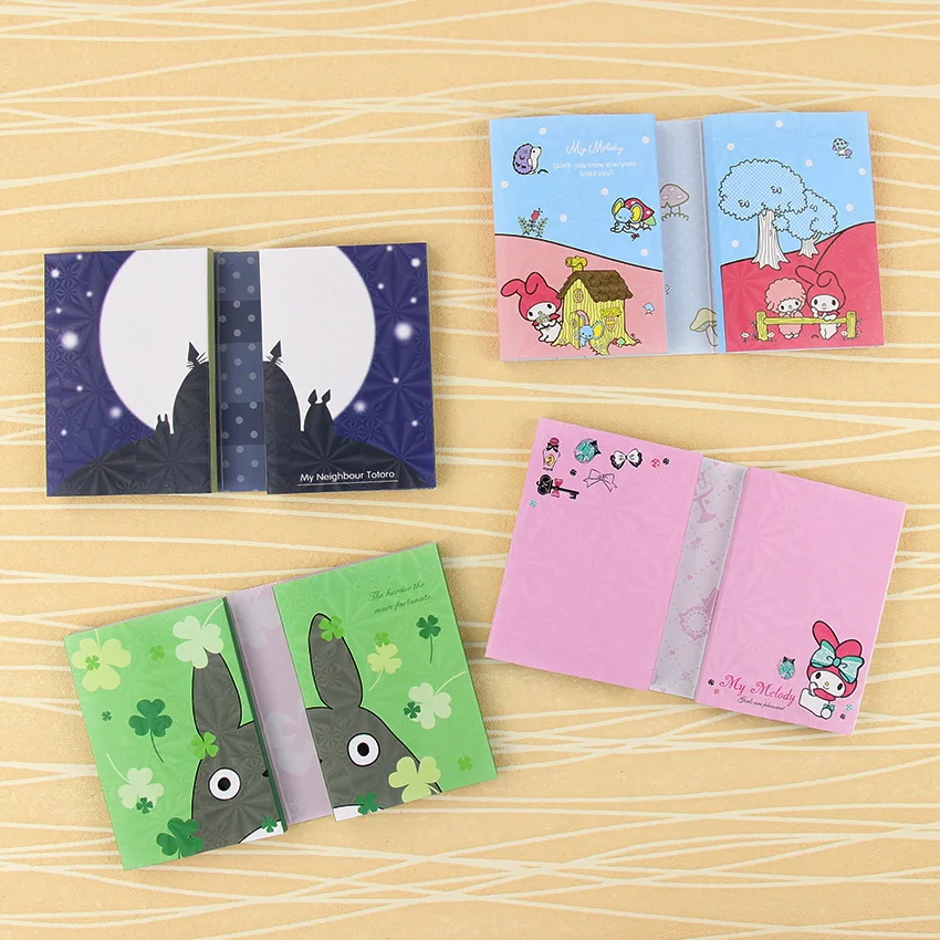 1 шт. милые 6 складных N Times наклейки Melody Totoro блокноты канцелярские товары офисные школьные принадлежности