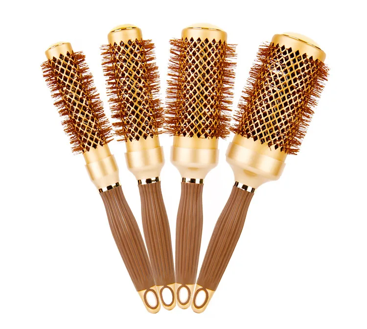 Butdnl Gold Themal Hair Salon Nano Ceramic Curly Round Gold Themal Hair Salon Nano Ceramic