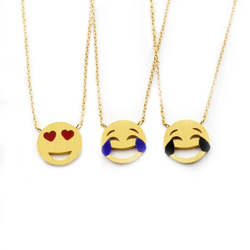 TALE Stainless Steel Chain Jewelry Charm Laugh Cry Emoji