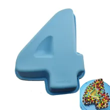 Пищевой большой антипригарный силиконовый номер 4 формы и противни для выпечки тортов DIY фольга для выпечки День рождения Юбилей 4 формы торта