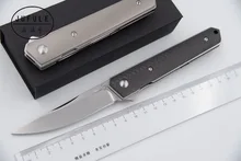 JUFULE Kwaiken ball bearing Flipper folding knife D2 61 HRC blade Titanium carbon fiber kitchen camping hunting knives EDC tools