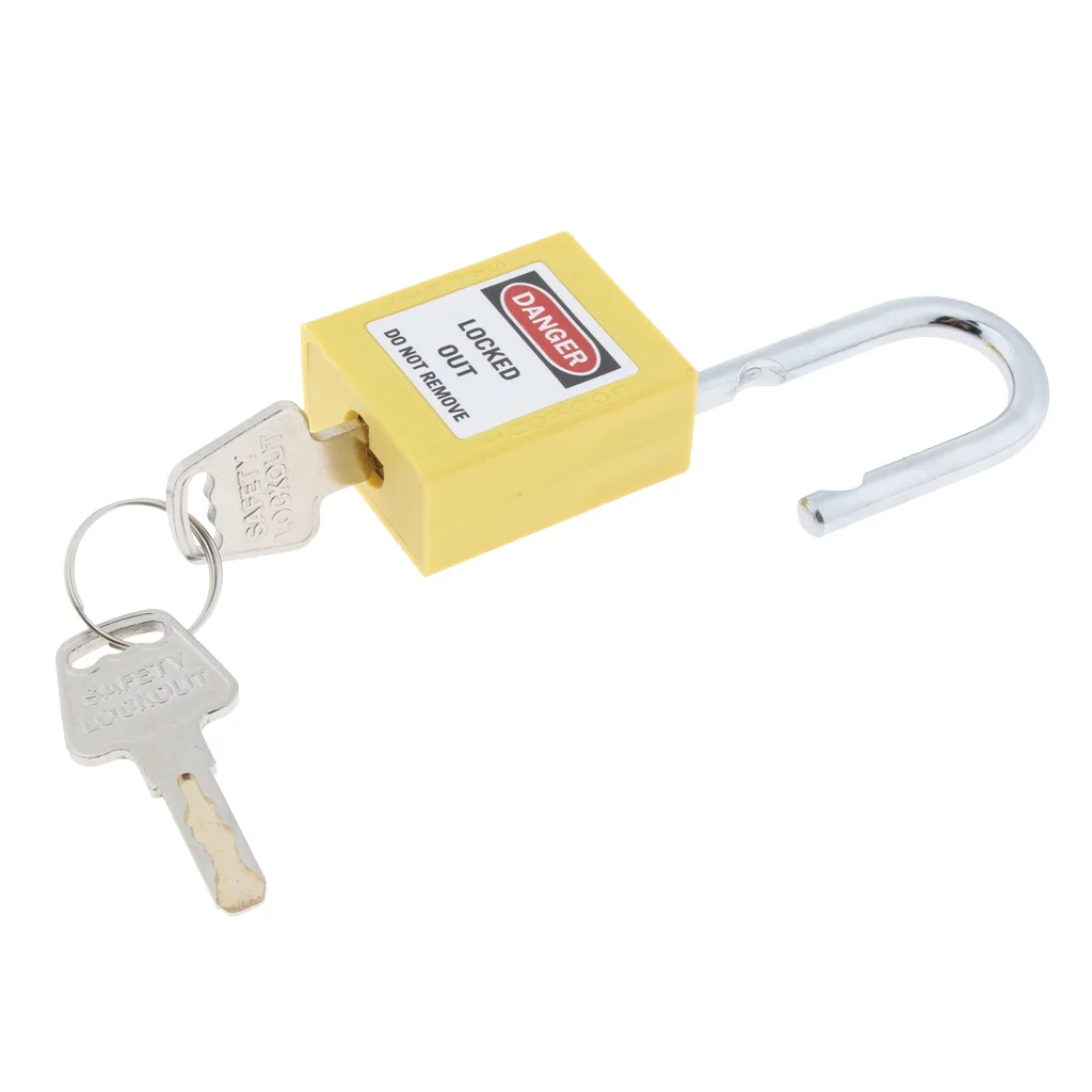 Strong Firm Multifunction Safety Lockout Padlock Lock Keyed Different, Key Retaining, Safe, 3 Colors