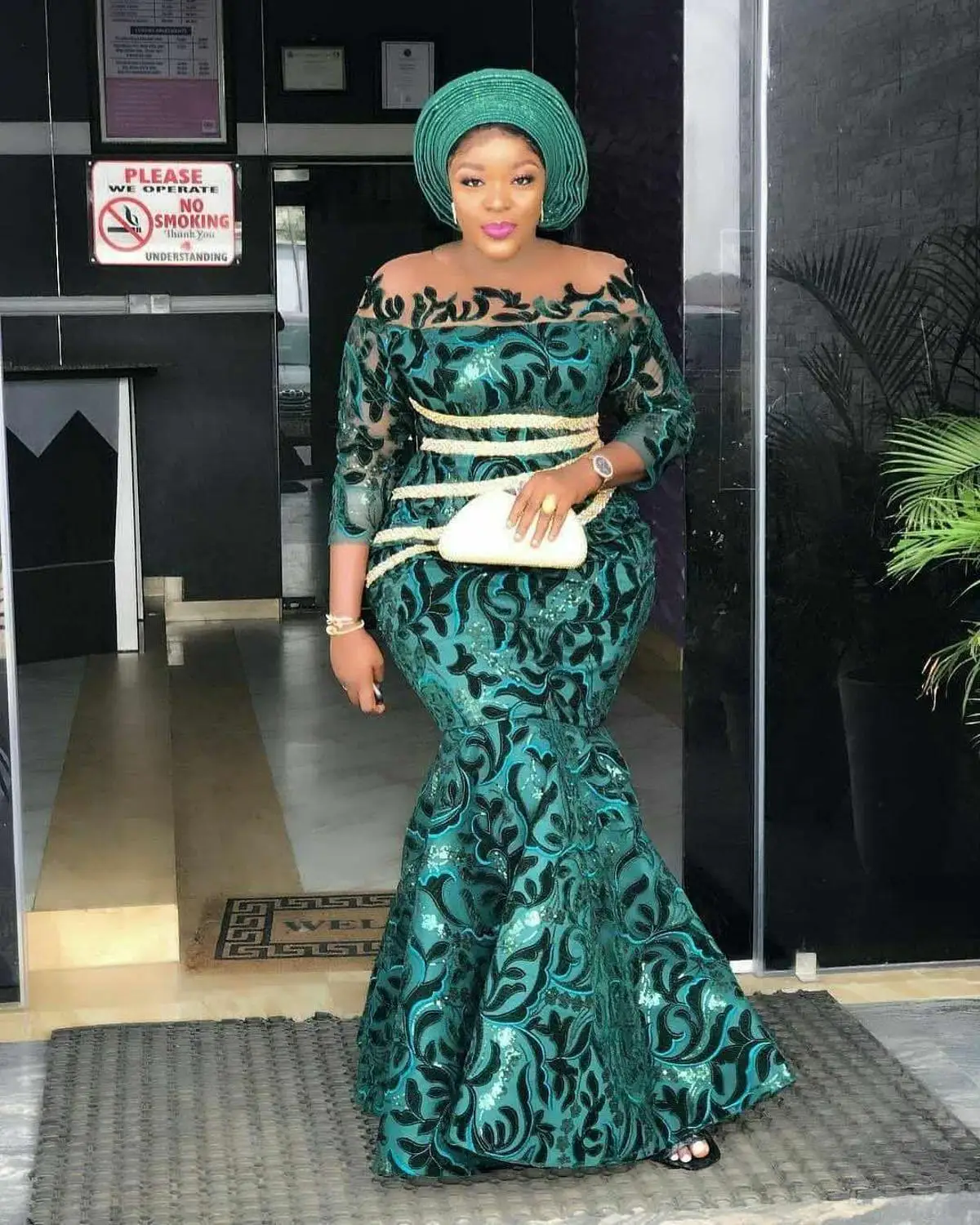 

African Lace Fabric Sequin Green High Quality Nigerian Sequins Fabric Embroidered French Net Tulle Wedding Party Dress GD1710B-5