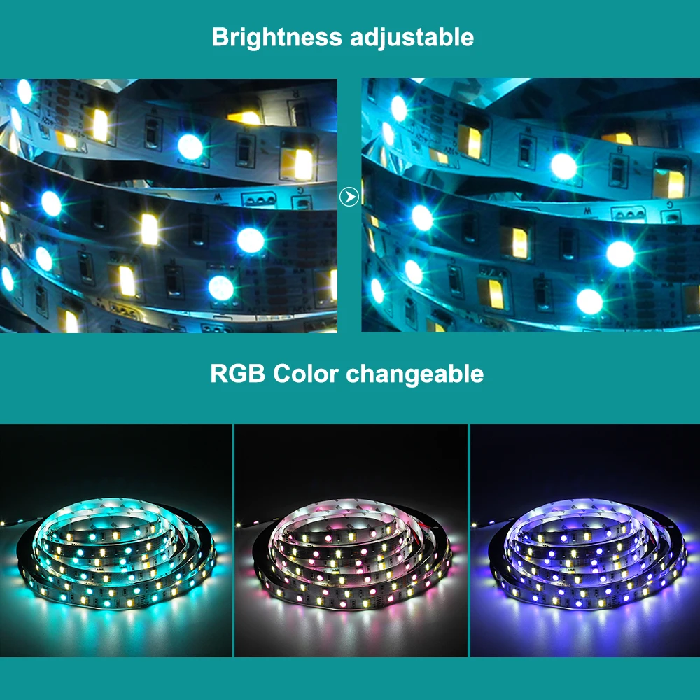 Светодиодная ленсветильник 5 м RGB + CCT 5050 SMD 60 светодиодов/м RGBW полноцветная