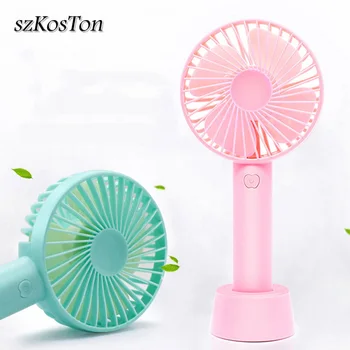 

Portable Handheld Fan USB Rechargeable Fans with Li-ion 18650 Battery Destop Fan For Home Travel Office Cooling Fans Cooler