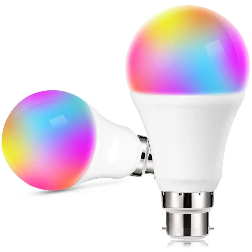 

Smart LED Light Bulb WiFi B22 Multi color Works with Phone, Google Home and IFTTT, No Hub Required, RGB Bulb 7.5W