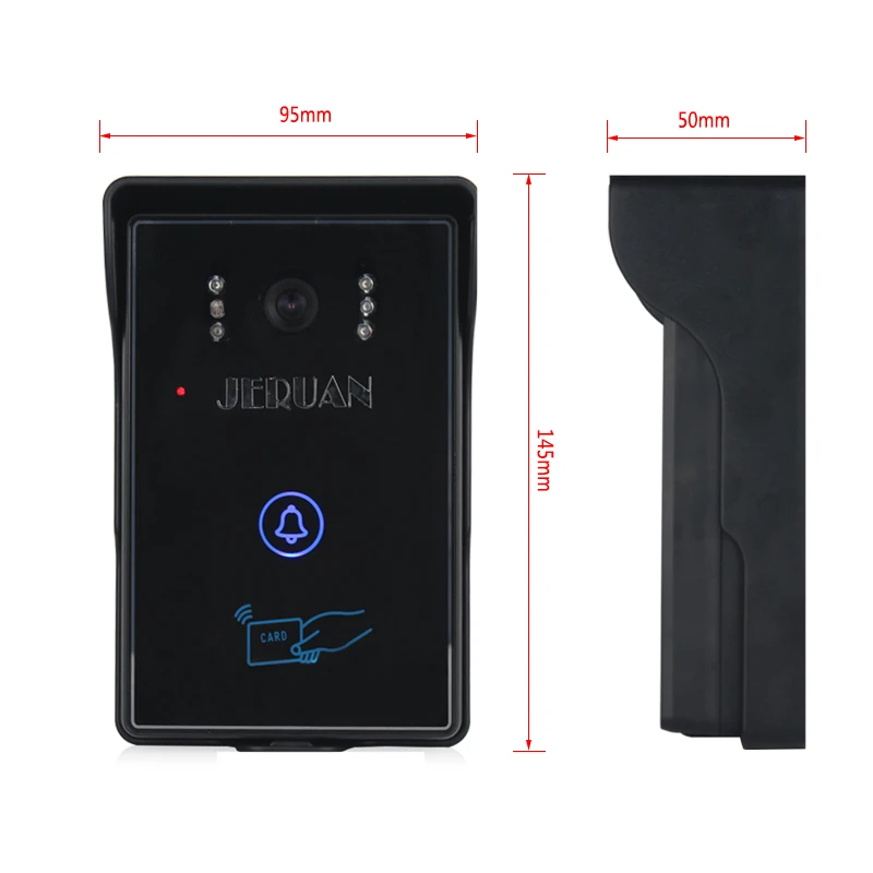 JERUAN 7 ''ЖК-видео домофон видеодомофон комплект 1 белый монитор Водонепроницаемый RFID камера доступа 180 кг магнитный замок