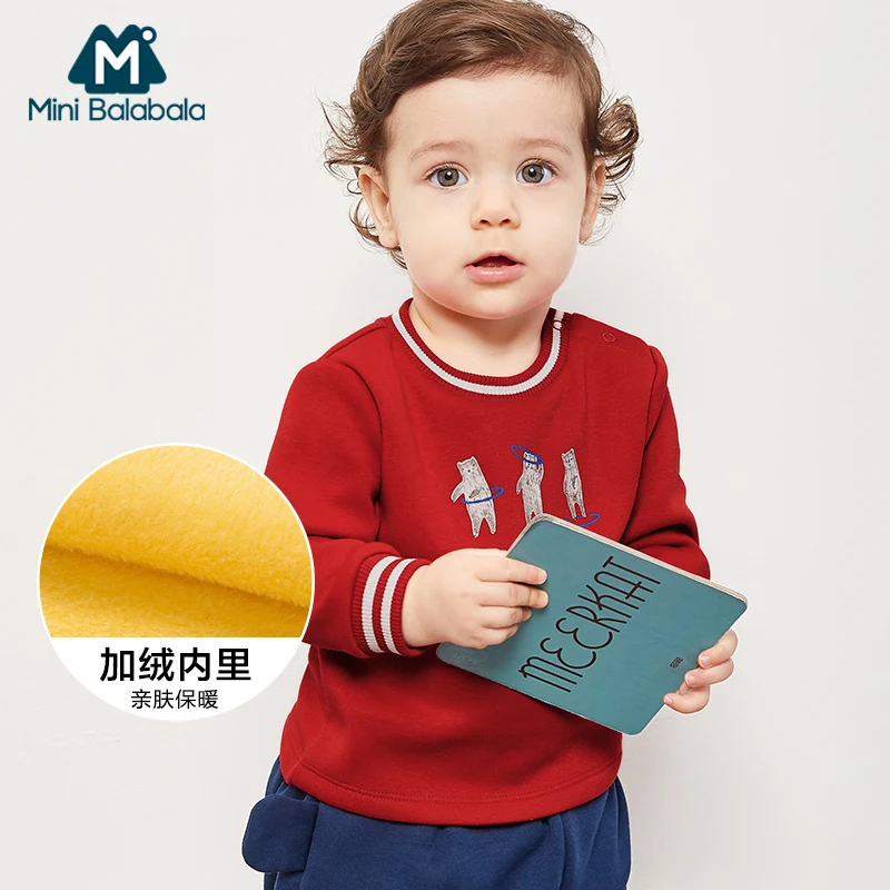 

Mini Balabala Girls Sweater Baby Girls Boys shirt Kids Long Sleeve Tops Cotton 2018 Brand Winter Girls Clothing