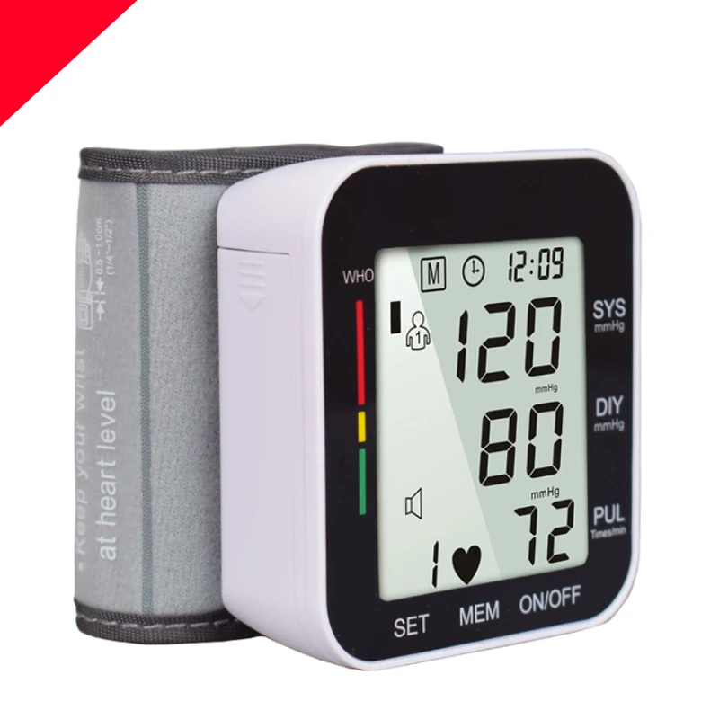 

New Health Care Automatic Wrist Digital Blood Pressure Monitor Tonometer Meter for Measuring And Pulse Rate